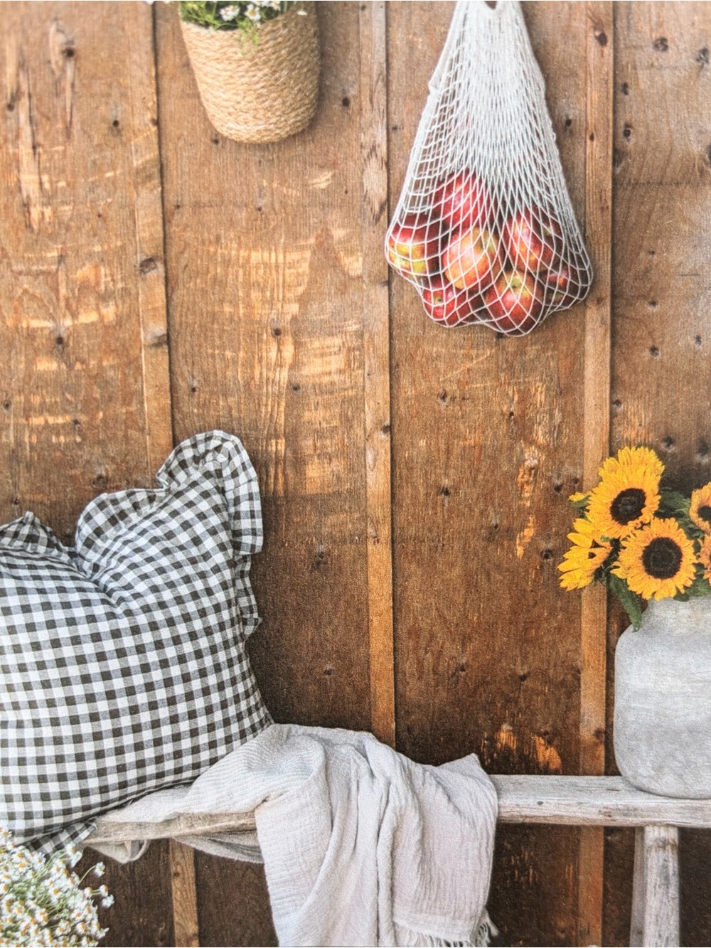 Jilly Box Gingham Throw Pillow Case in Beige and White - Home Bedding